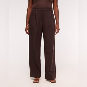 Abercrombie & Fitch Dark Brown Wide Leg Pants